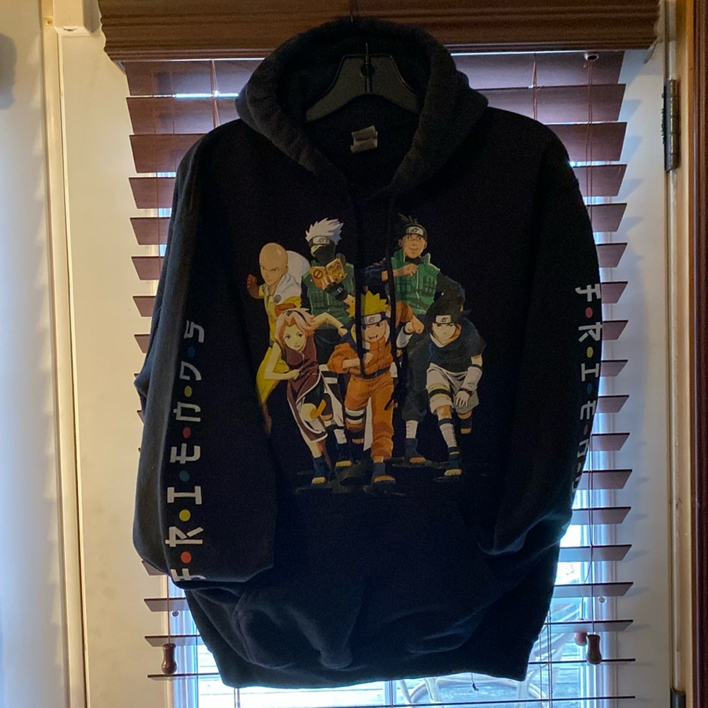 FRIENDS Naruto Black Hoodie Sweatshirt
